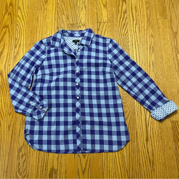 Purple Plaid Blouse - Picture 1 of 8